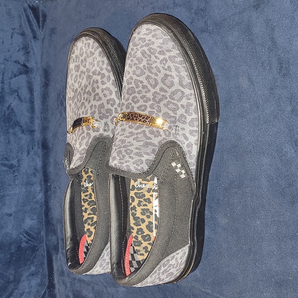 New Vans "Cher Strauberry" Black Leopard size  8m=9.5wm - Picture 4 of 9